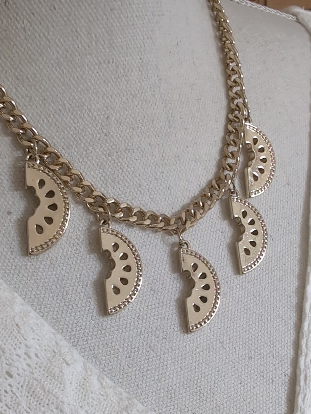 INC Gold Watermelon Frontal Necklace - NWT $34.50!